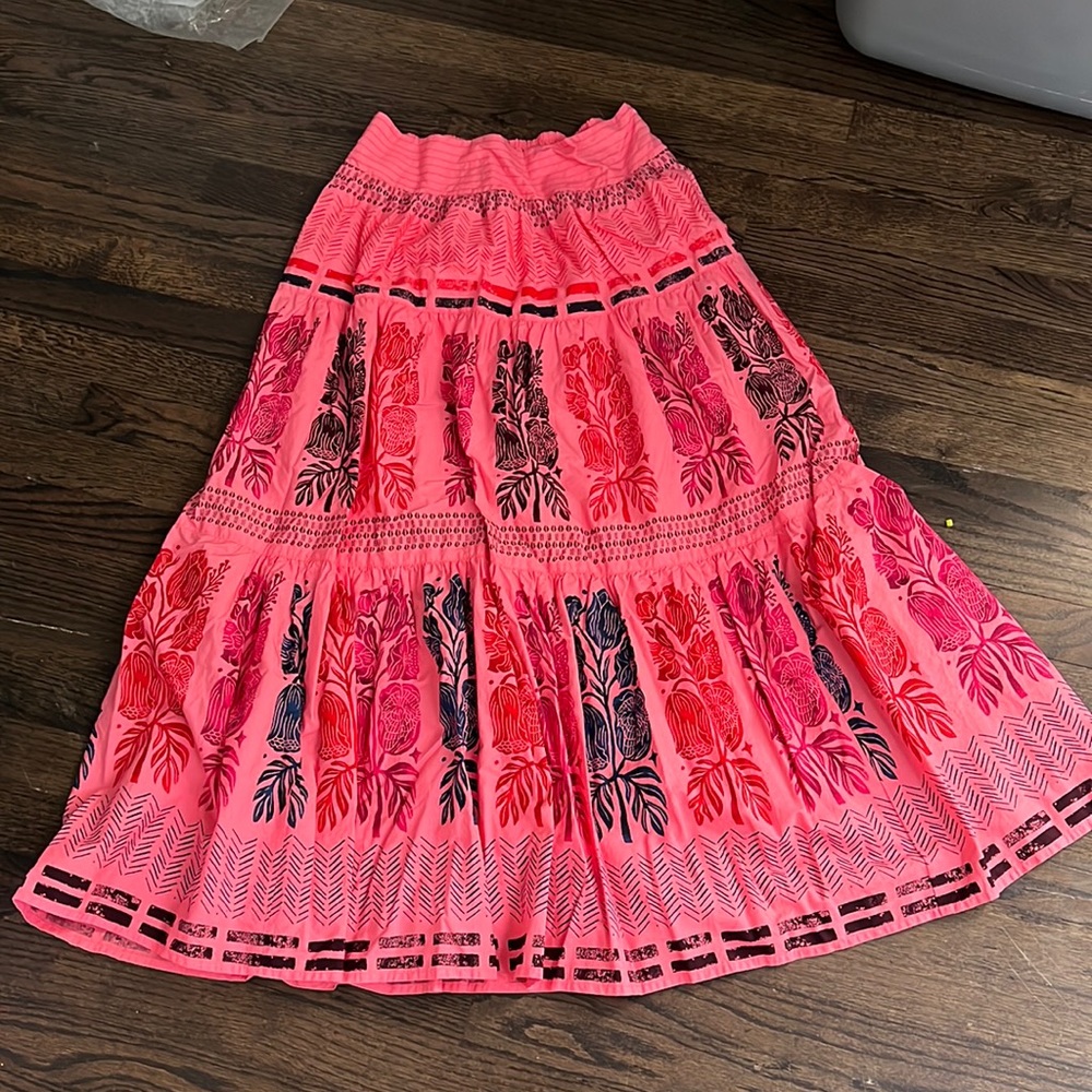 Anthropologie Blooming Print Auberte Poplin Skirt